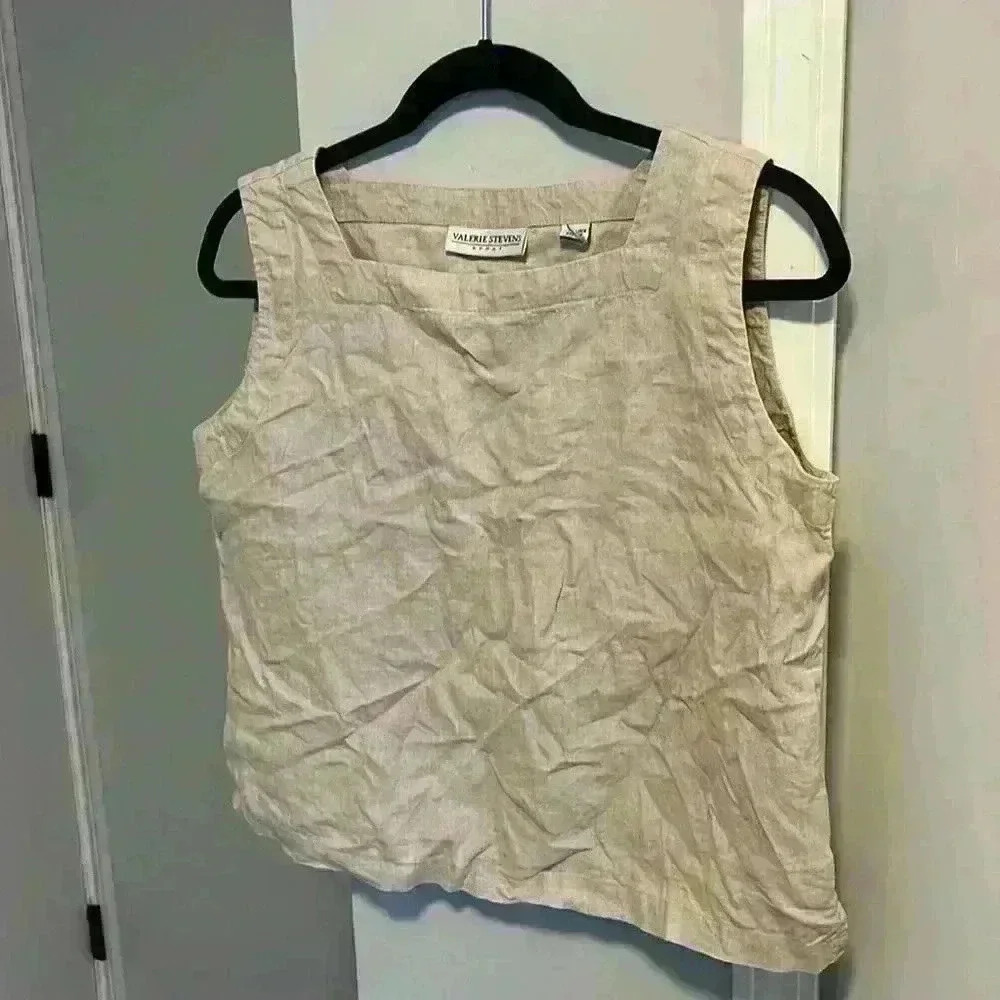 Valerie Stevens linen top blouse
